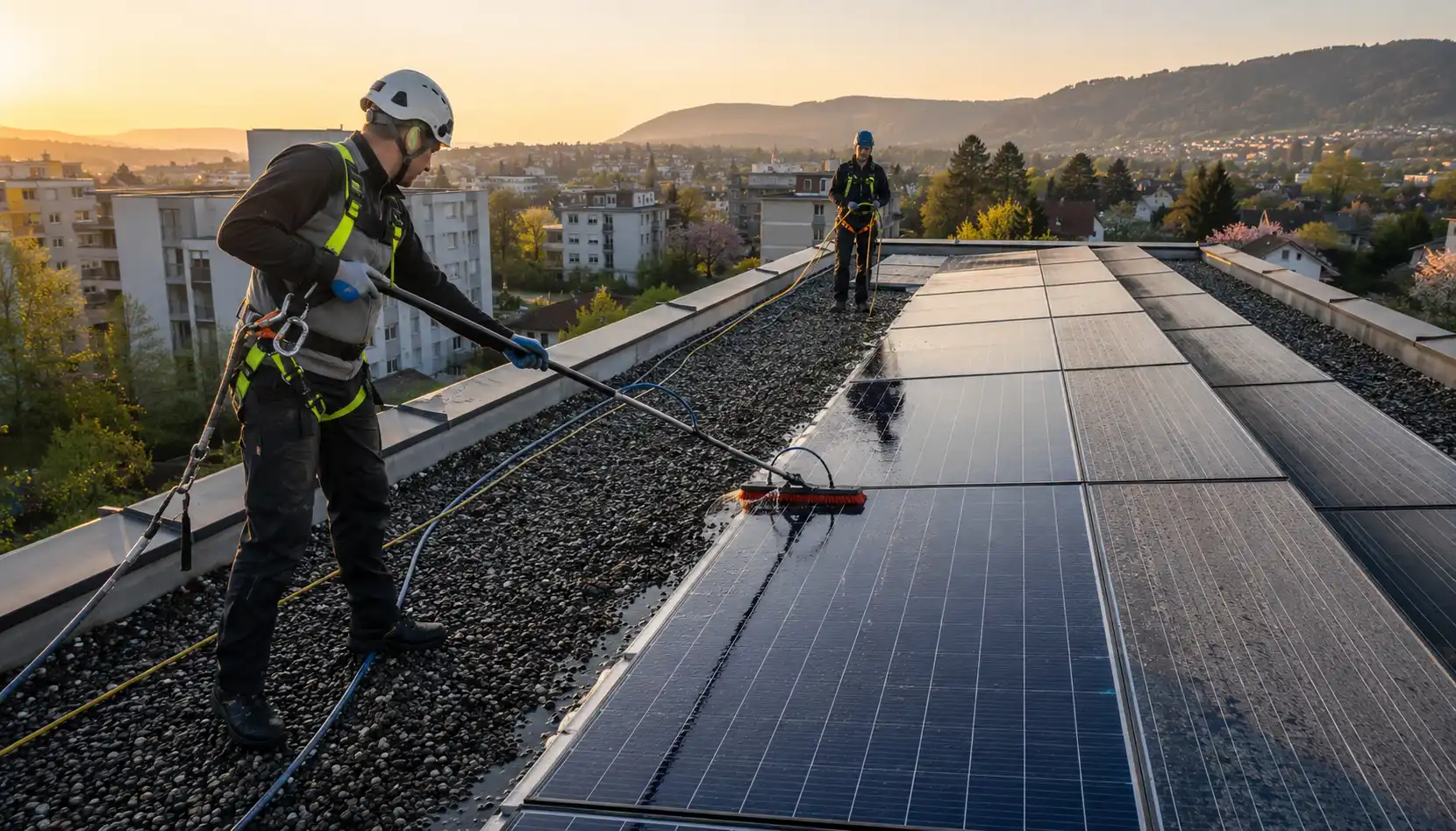 Nettoyage et entretien de panneaux solaires
